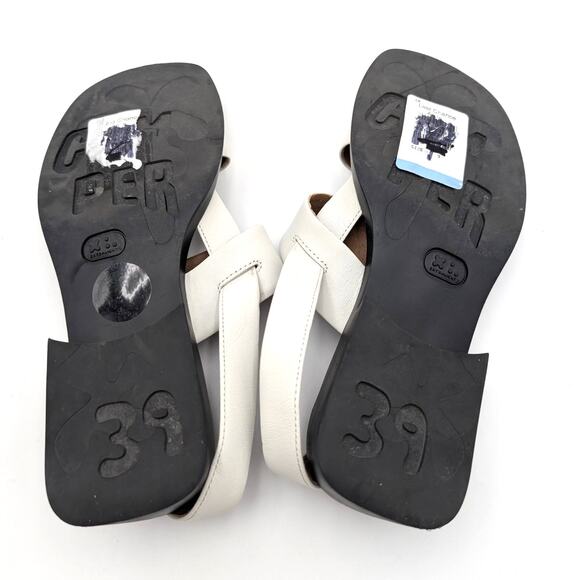 Camper Dana Double Strap Sandals Open Square Toe Women's White Size US9 EU39.5 - Picture 8 of 12